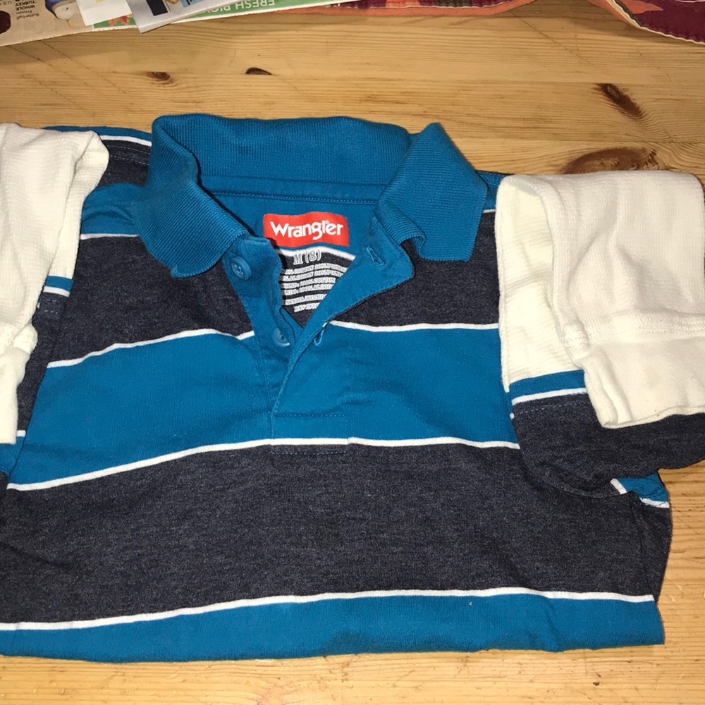 Boys long sleeved polo, size 8